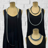 2 Tone Rubber Necklace
