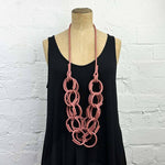 Red Long Rubber Lightweight necklace