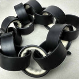 Short Rubber & Felt Chain Necklace
