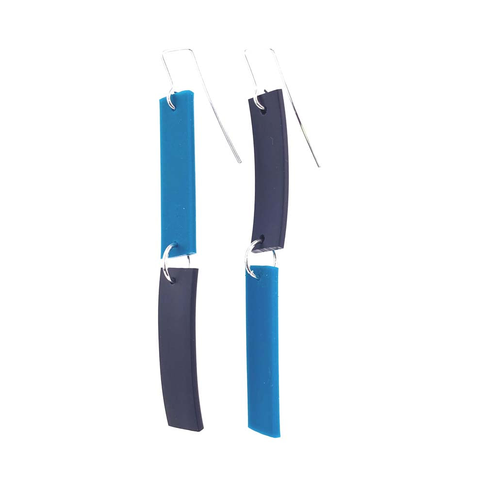 Rubber Blue Earrings
