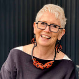 rubber O-ring and chain earrings