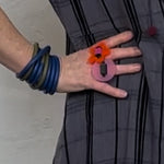 two toned bangle and chunky rings