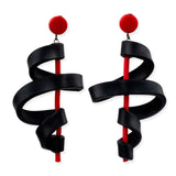 dramatic Rubber Earrings, Twister