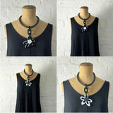 Short Flower Power Necklace Abstract