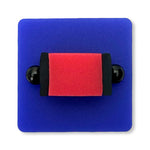 Blue square ring with a red centre
