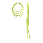asymmetric green rubber earrings