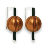 bronze supersized earrings on a white background