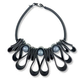 Big Squiggle, Rubber and Resin Necklace -discontinued