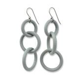 simple rubber chain earrings