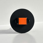 Large circle resin chunky black and orange ring
