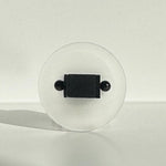 Large white and black chunky ring