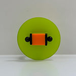 Large green chunky circle resin ring