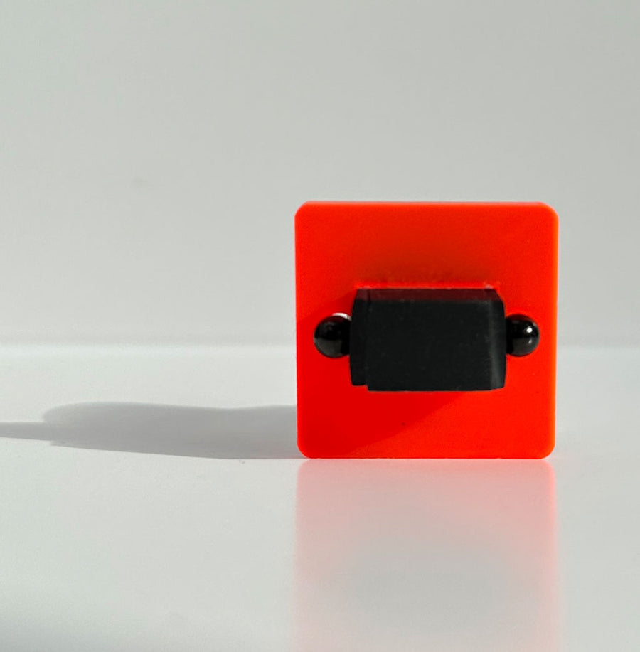 Red and black chunky ring