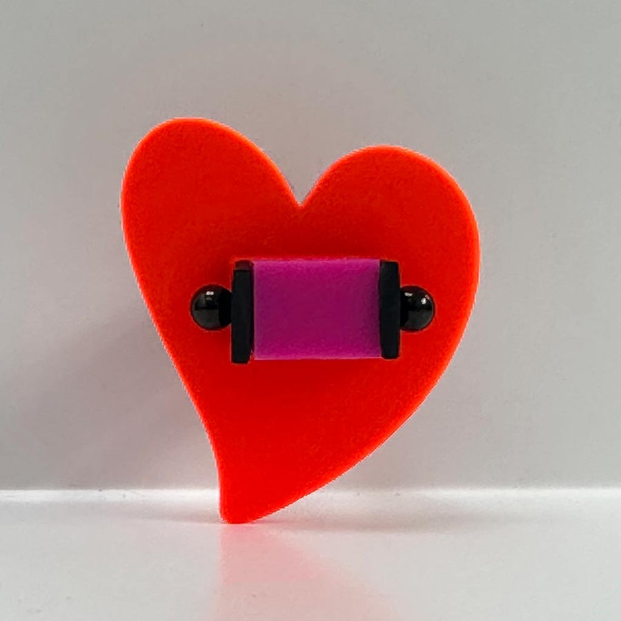Red and pink chunky perspex ring
