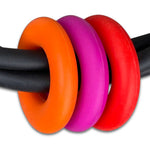 orange ,pink, red rubber rings for Frank Ideas necklace