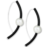 small sphere earrings with pearls