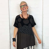 Single Wooden Pebble Hoop earrings