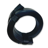 black rubber bangle on a white background