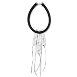 Quirky Lightweight white and black statement necklace.