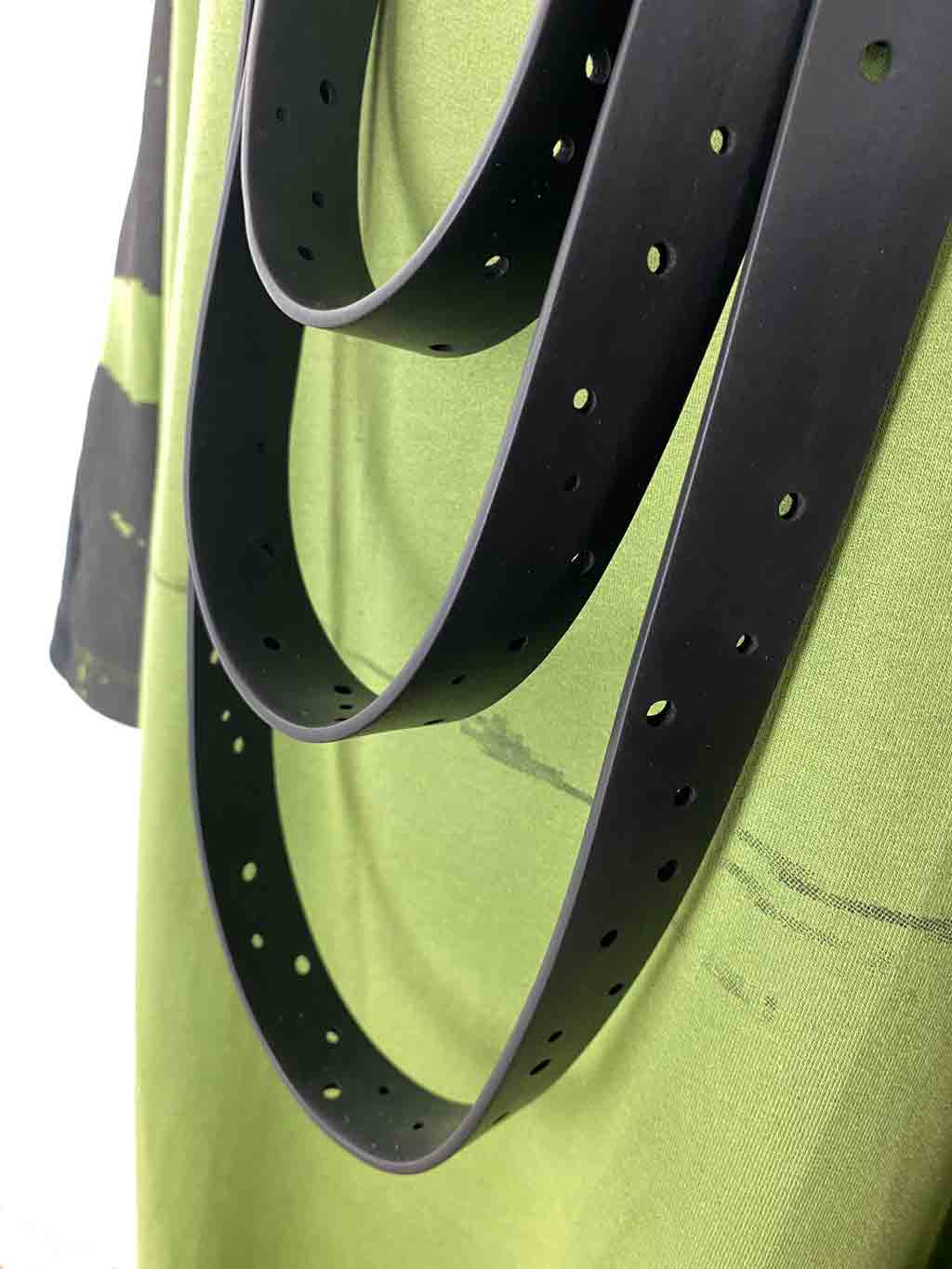black rubber statement necklace