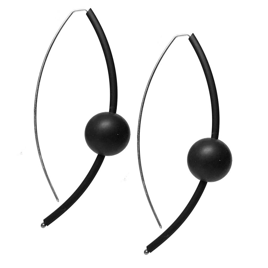 rubber-drop-earrings-black