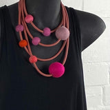8 mixed colour felt beads-end of colours