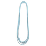 light weight soft blue long rubber necklace by Frank Ideas