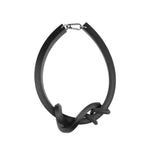 black knot necklace on a white background