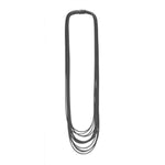 black long necklace on a white background