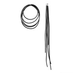 black asymmetric rubber earrings on a white background