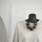 brown, chunky felt necklace