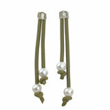 pearl and rubber earrings