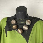 brown, chunky felt necklace