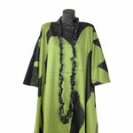 Edgy, long tangled rubber necklace.