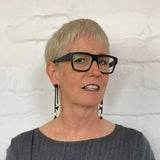 pearl and rubber earrings