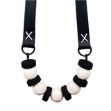 long chunky resin and rubber necklace-end of line