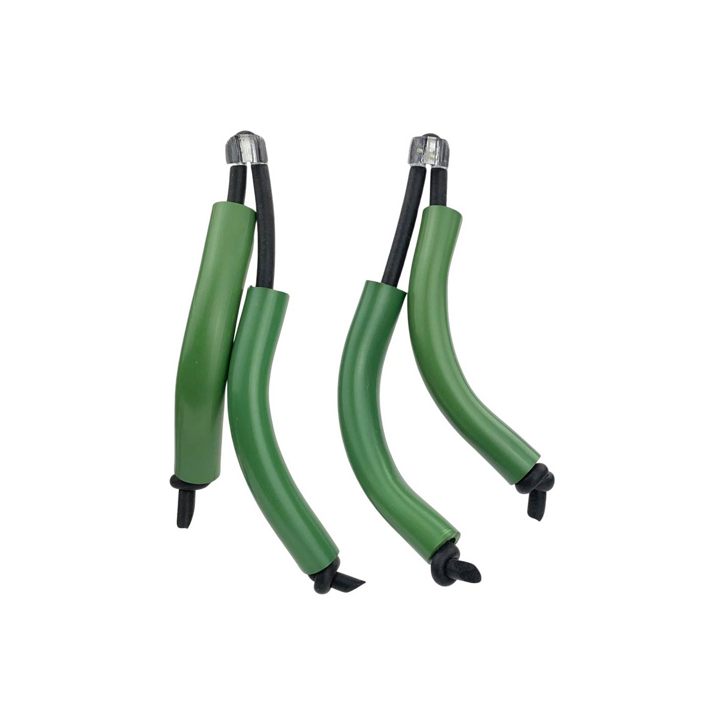 dark green earrings made from recycled acrylic