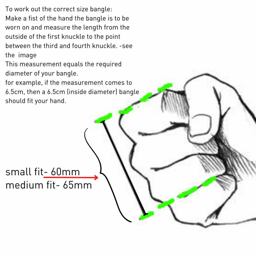 illustration of a fist sizing guide