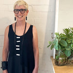 rubber necklace black and white