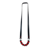 long chunky resin and rubber necklace-end of line