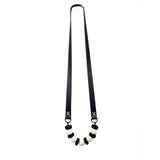 long chunky resin and rubber necklace-end of line