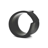 side view of black rubber bracelet