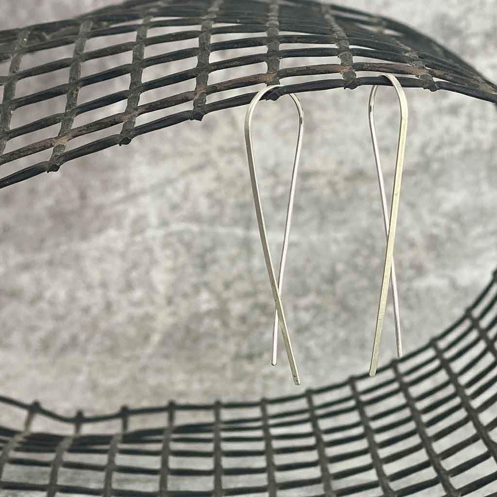 elegantly simple silver earrings