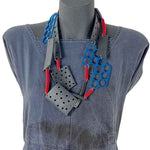 Wearable Art jewellery made from recycled rubber