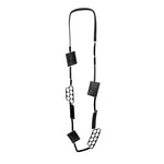 Black arty segmented necklace made from recycled rubber