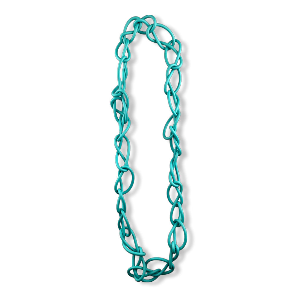 modern teal necklace