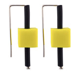 yellow rubber cube sterling silver earrings.