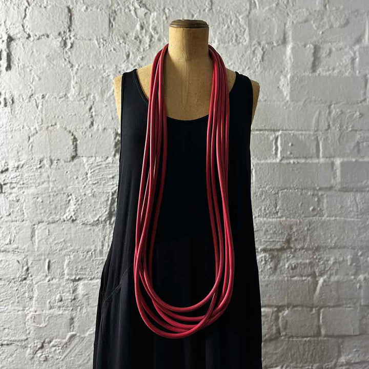bold red necklace