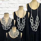 3 strand rubber chain necklace
