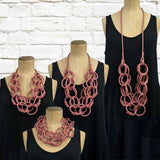 3 strand rubber chain necklace